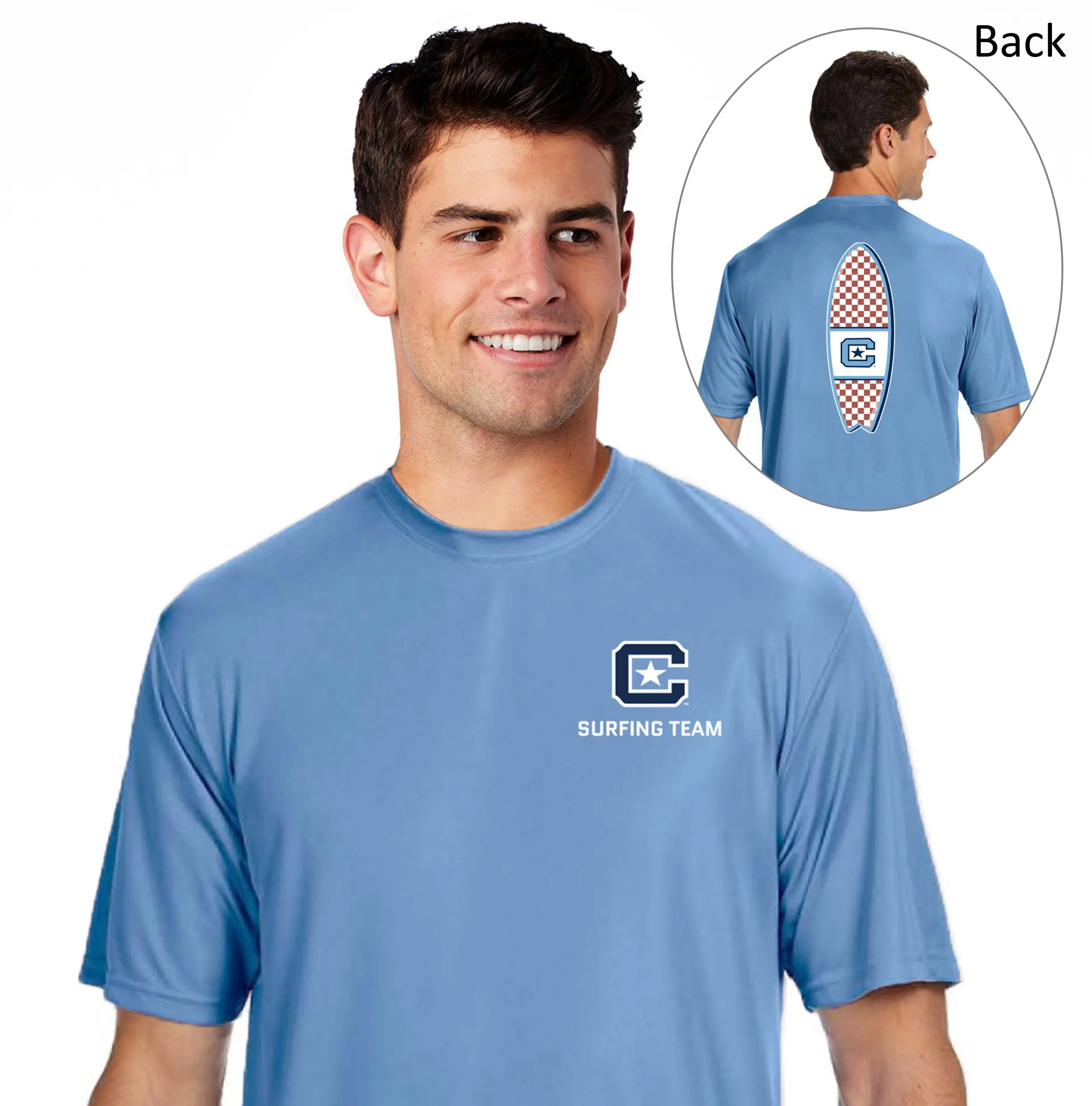 The Citadel, C Star, Club Sports - Surfing Team, Performance T-Shirt