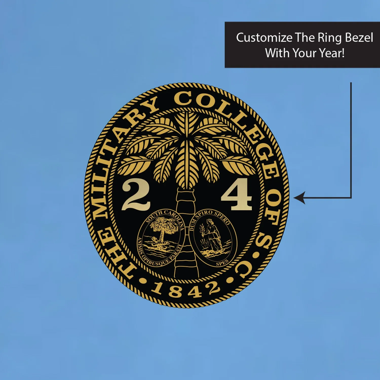 The Citadel, Customizable (Your Year) Ring Bezel Design,  Performance Long Sleeve Tee Shirt