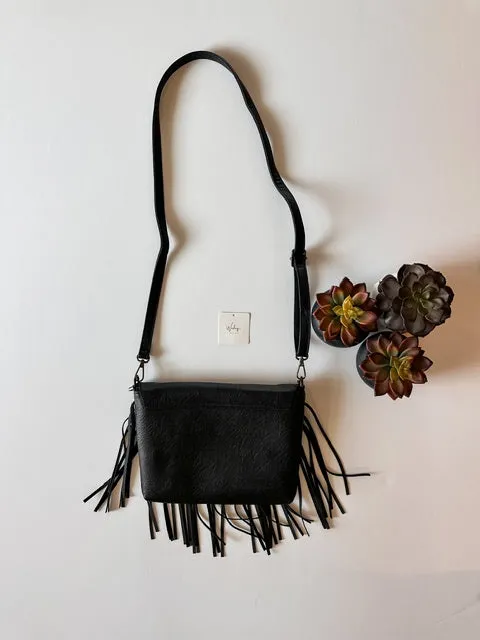 The Finley Black Fringe Purse