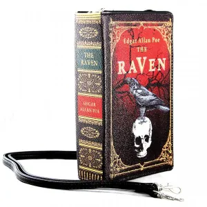 The Raven Vintage Book Clutch Bag - Black