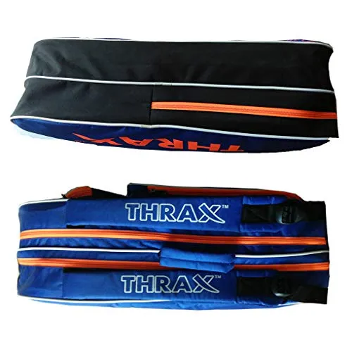 Thrax Astra Series Fabric Badminton Kit Bag (Black and Blue)