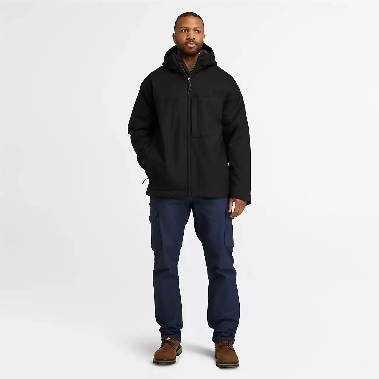 Timberland Pro Men's Gritflex Canvas Hooded Jacket -Black- TB0A5XYQ001
