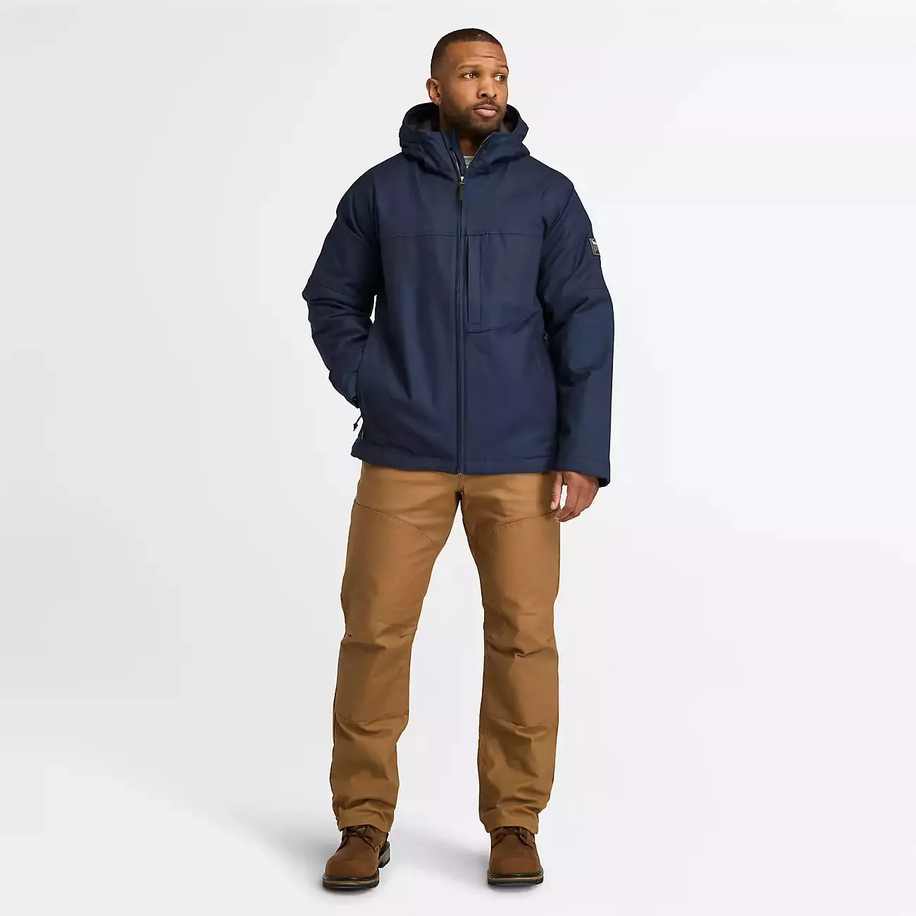 Timberland Pro Men's Gritflex Canvas Hooded Jacket -Navy- TB0A5XYQ019