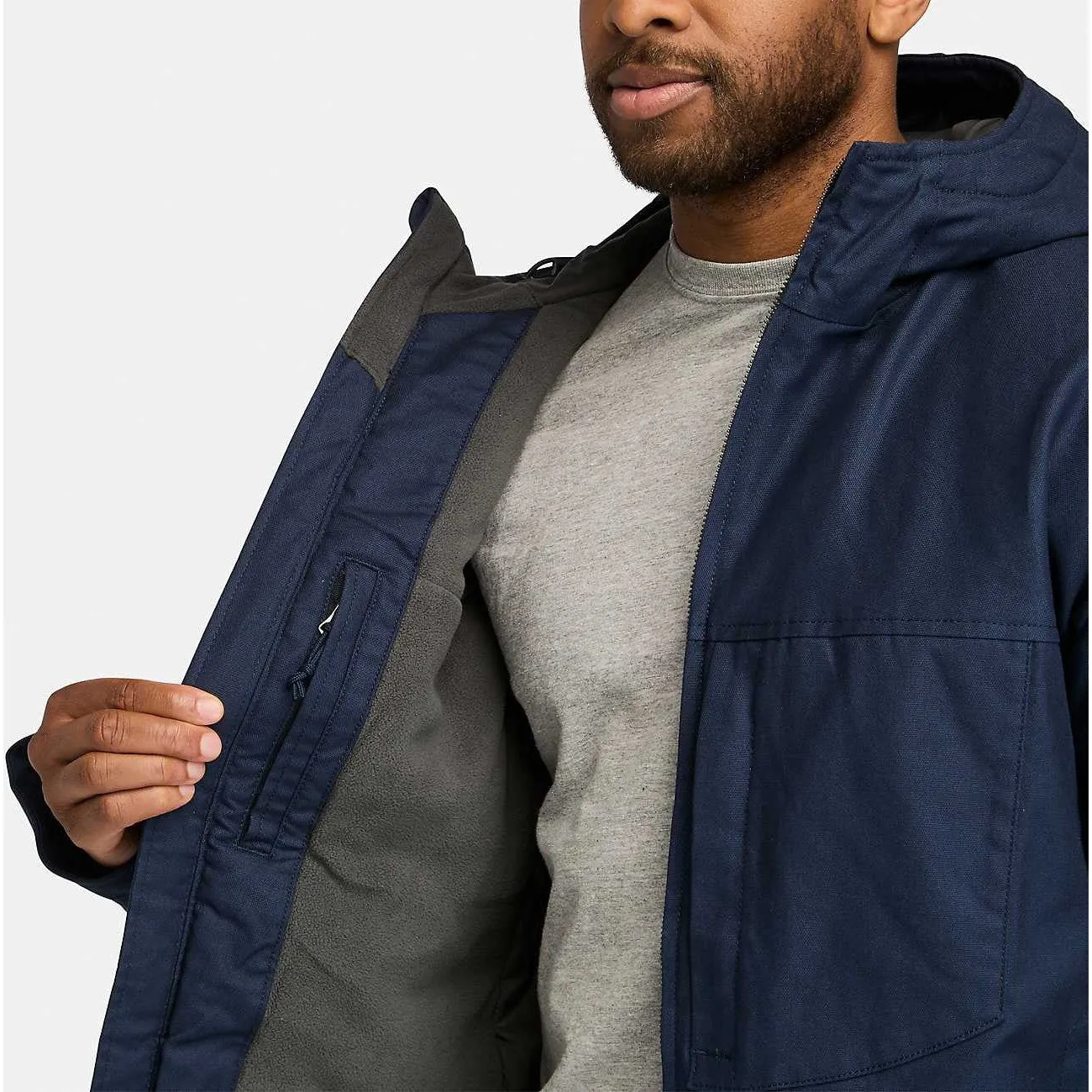 Timberland Pro Men's Gritflex Canvas Hooded Jacket -Navy- TB0A5XYQ019