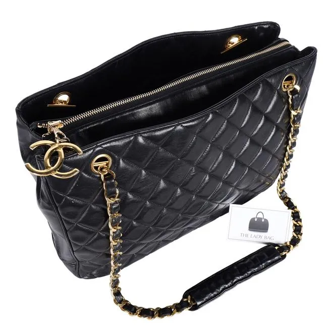 Timeless Tote Bag Black Calfskin