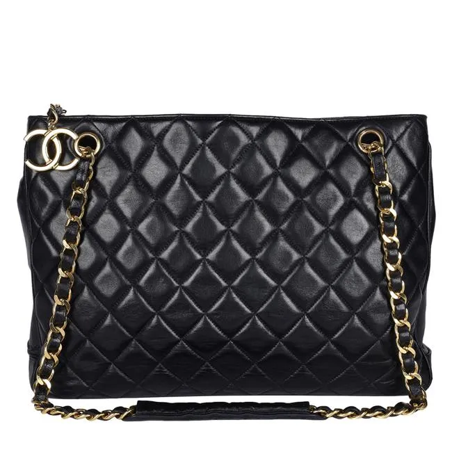 Timeless Tote Bag Black Calfskin