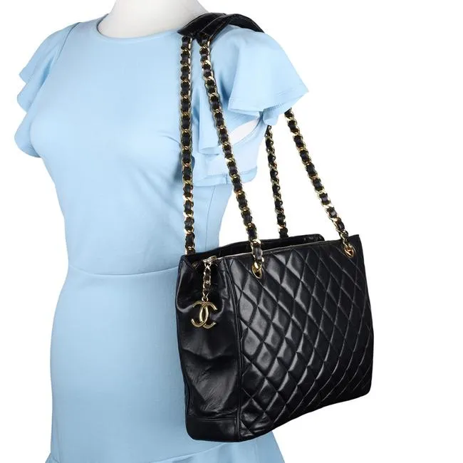 Timeless Tote Bag Black Calfskin