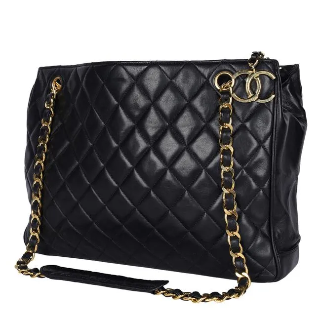 Timeless Tote Bag Black Calfskin
