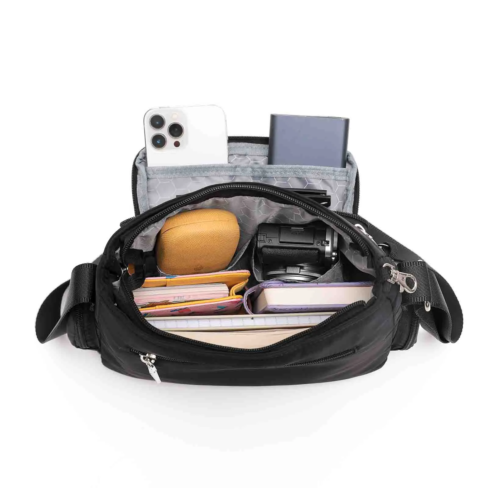 Tosca Anti-Theft Shoulder Bag Dumpling Black