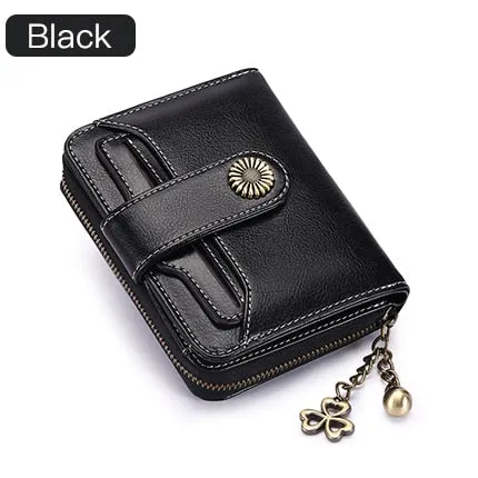 Trend Wallet Female Women Wallet Short Wallet Quality Coin Purse Women Button Purse Quality Flower Hardware 5185H-75