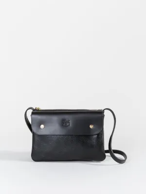 triple compartment crossbody - black