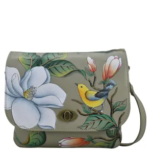 Triple Compartment Flap Crossbody - 8428