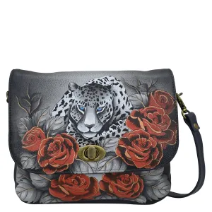Triple Compartment Flap Crossbody - 8428