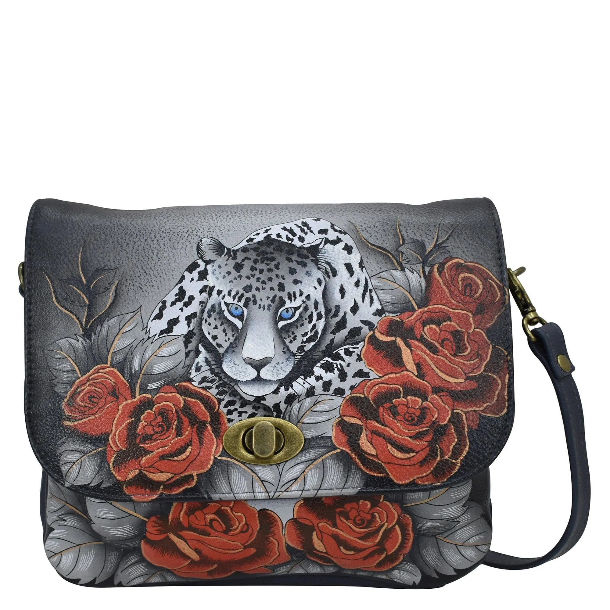 Triple Compartment Flap Crossbody - 8428