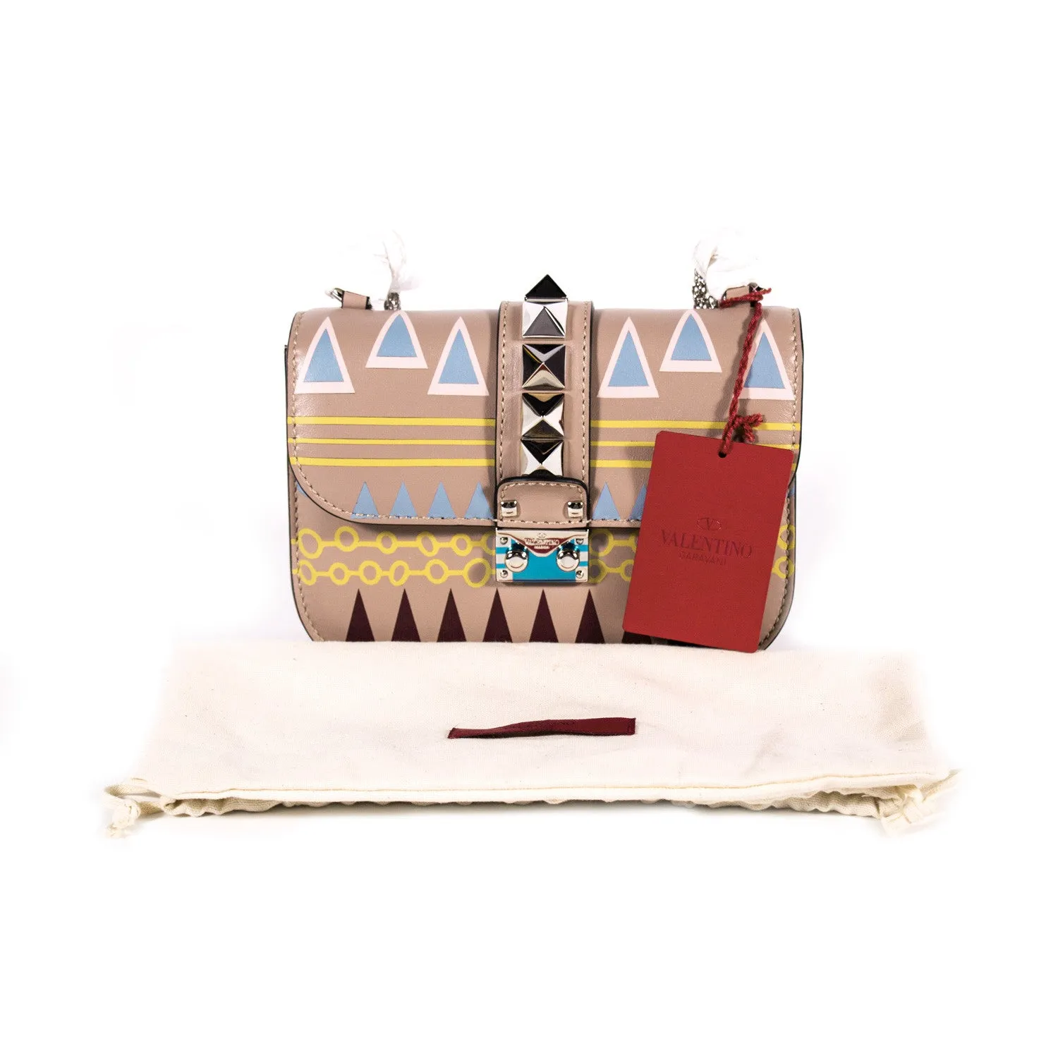 Valentino Glam Lock Rockstud Shoulder Bag