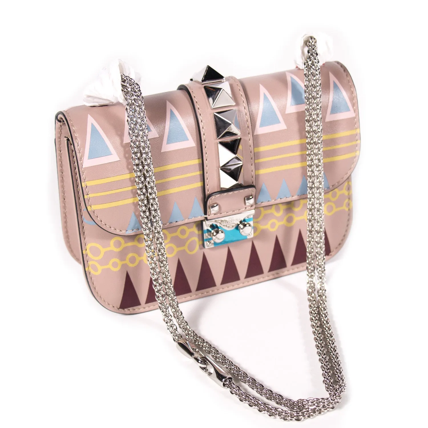 Valentino Glam Lock Rockstud Shoulder Bag