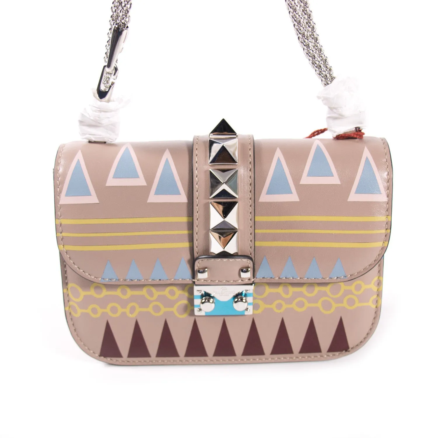 Valentino Glam Lock Rockstud Shoulder Bag