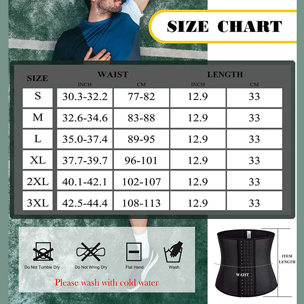 Waist Trainer Belt for Men  Fat Burning Shaper Workout Trimmer Band