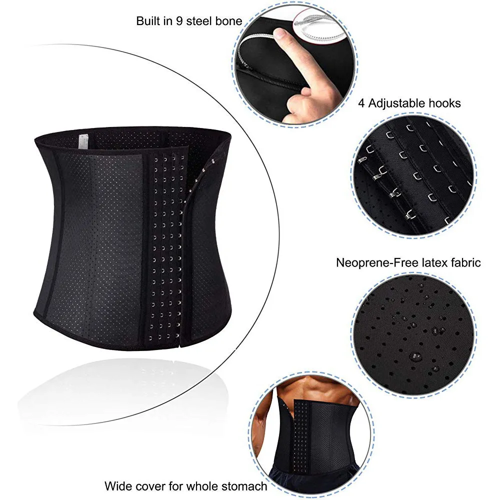 Waist Trainer Belt for Men  Fat Burning Shaper Workout Trimmer Band