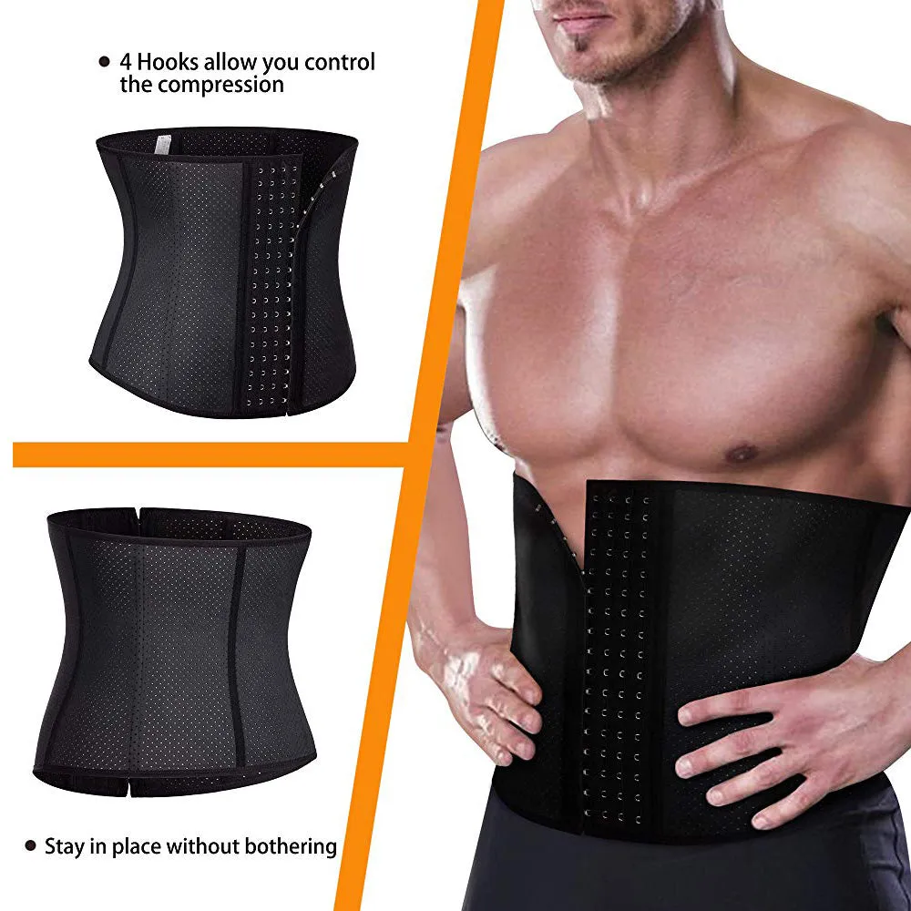Waist Trainer Belt for Men  Fat Burning Shaper Workout Trimmer Band