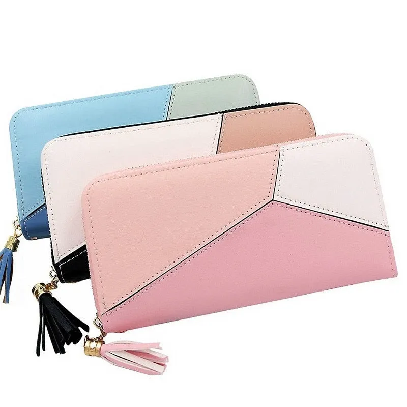 Women Long Zipper Luxury Brand Leather Clutch Wallets