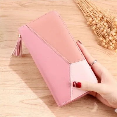 Women Long Zipper Luxury Brand Leather Clutch Wallets