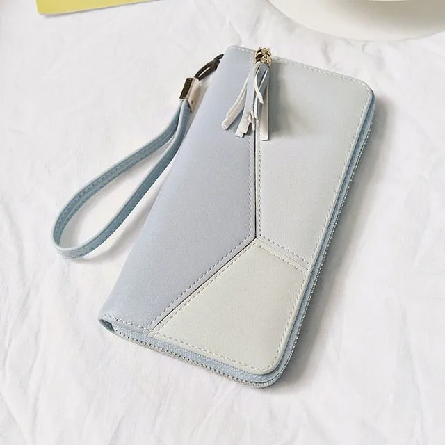Women Long Zipper Luxury Brand Leather Clutch Wallets