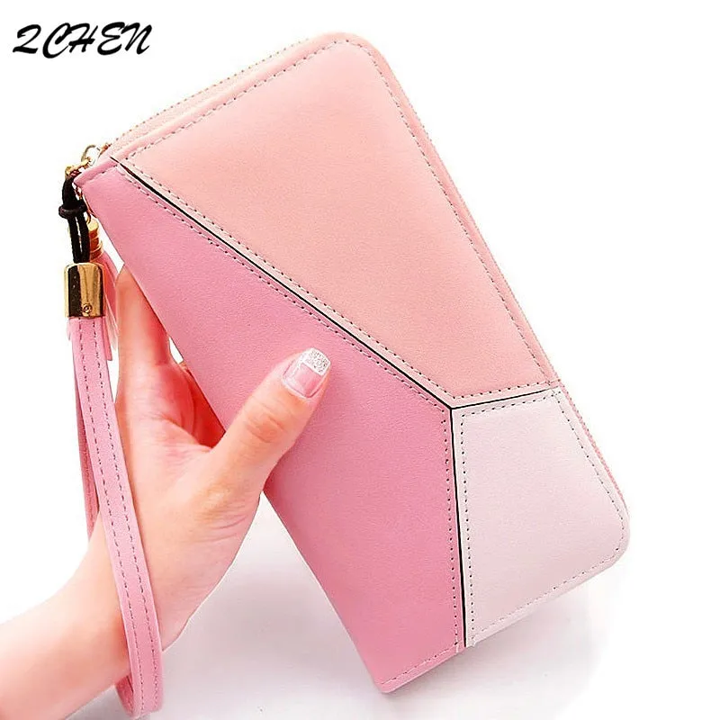 Women Long Zipper Luxury Brand Leather Clutch Wallets